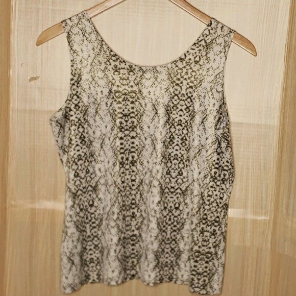 Chico's Travelers Snake Print Sleeveless Tank Top - Picture 1 of 5
